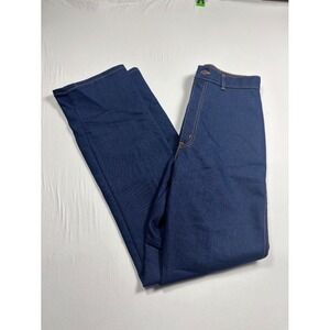 Vintage h.i.s Chic Women's Jeans Size 16L Dark Blue Denim Straight Leg Tall